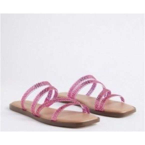 Torrid Jelly Studded Sandals - Size 8WW - Pink - Picture 1 of 7